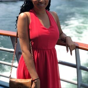 PINK FLOWY MINI DRESS